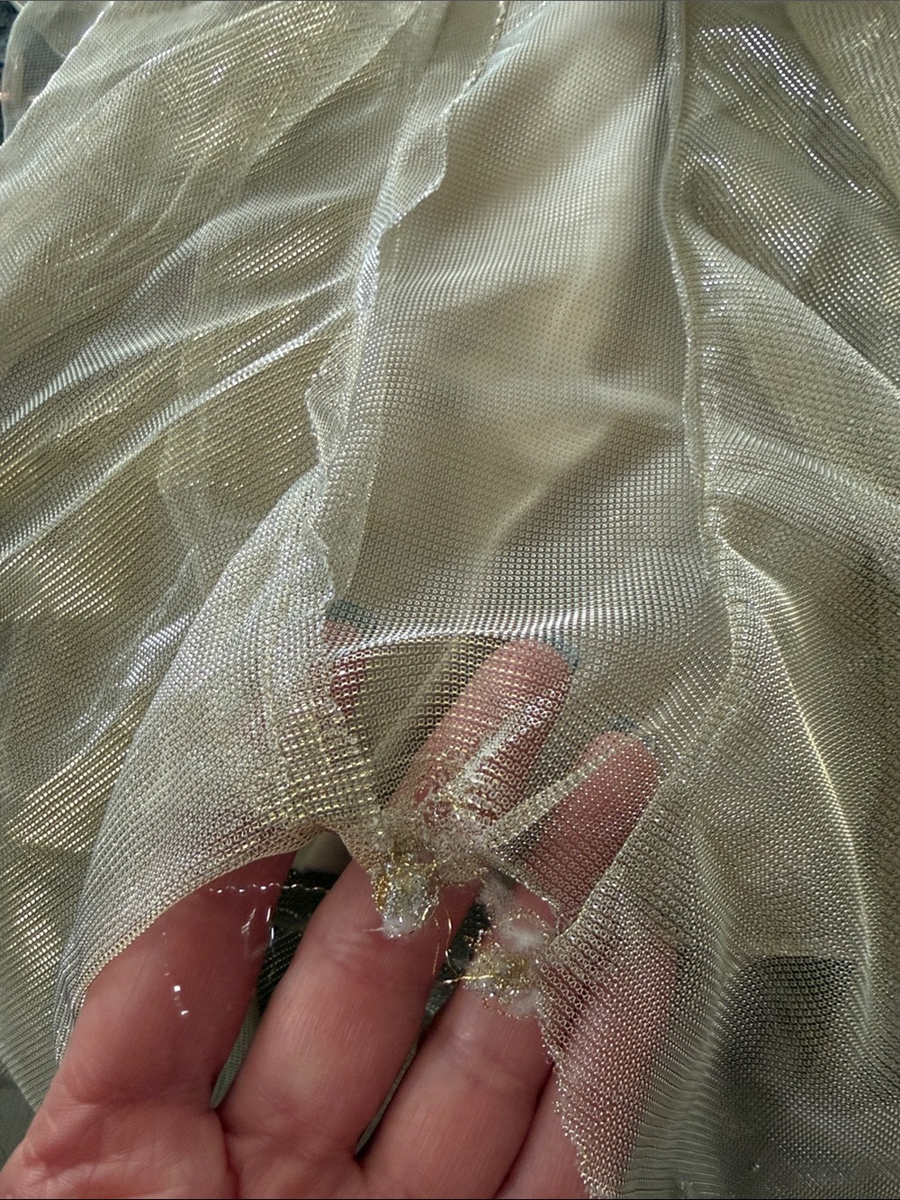 Chelsea & Violet Champagne Ruffled Tulle Midi Skirt - Picture 9 of 9